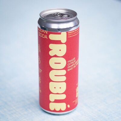 CLEAN SODA - TROUBLED STRAWBERRY LEMON - DOSE 33cl