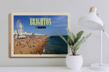 Panneau en bois villes Royaume-Uni Brighton Beach 40x30cm 3