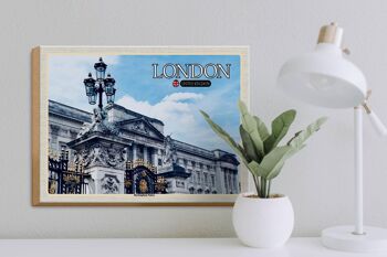 Panneau en bois villes Londres Angleterre Buckingham Palace 40x30cm 3
