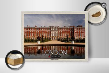 Panneau en bois villes Hampton Court Palace Londres 40x30cm 2