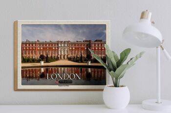 Panneau en bois villes Hampton Court Palace Londres 40x30cm 3