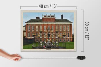 Panneau en bois villes Londres Angleterre Kensington Palace 40x30cm 4