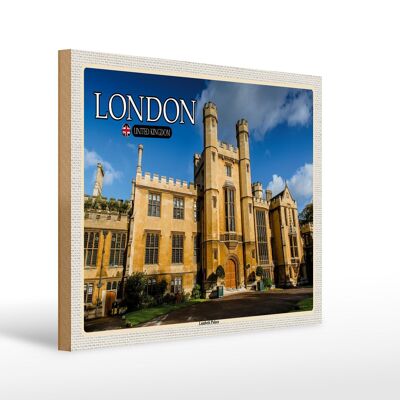 Panneau en bois villes Londres Angleterre Royaume-Uni Lambeth Palace 40x30cm