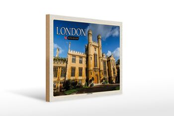 Panneau en bois villes Londres Angleterre Royaume-Uni Lambeth Palace 40x30cm 1
