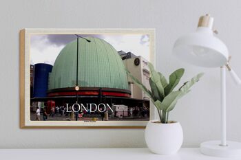 Panneau en bois villes Londres Angleterre Madame Tussauds 40x30cm 3