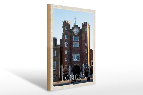 Holzschild Städte London St. James´s Palace UK 30x40cm