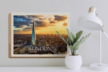 Panneau en bois villes The Shard Londres Angleterre Royaume-Uni 40x30cm 3