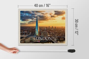 Panneau en bois villes The Shard Londres Angleterre Royaume-Uni 40x30cm 4