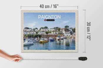 Panneau en bois villes Paignton Harbour UK Angleterre 40x30cm 4