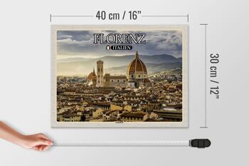 Panneau en bois voyage Florence Italie architecture cathédrale 40x30cm 4