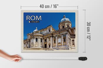 Panneau en bois voyage Rome Basilique Santa Maria Maggiore 40x30cm 4