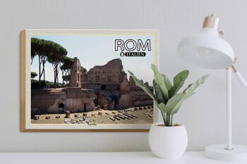 Panneau en bois voyage Rome Italie Architecture du Mont Palatin 40x30cm 3