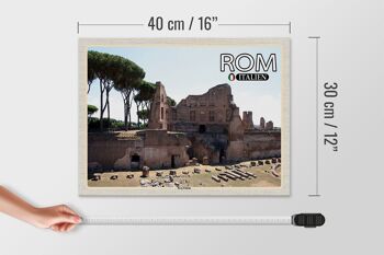 Panneau en bois voyage Rome Italie Architecture du Mont Palatin 40x30cm 4