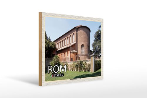 Holzschild Reise Rom Santa Sabina All´Aventino 40x30cm