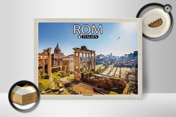 Panneau en bois voyage Rome Italie Forum Romanum 40x30cm cadeau 2