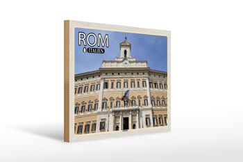 Panneau en bois voyage Rome Italie Parlement architecture 40x30cm 1