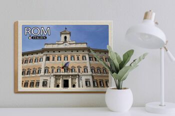 Panneau en bois voyage Rome Italie Parlement architecture 40x30cm 3