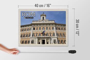 Panneau en bois voyage Rome Italie Parlement architecture 40x30cm 4