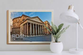 Panneau en bois voyage Rome Italie Panthéon architecture 40x30cm 3