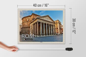 Panneau en bois voyage Rome Italie Panthéon architecture 40x30cm 4