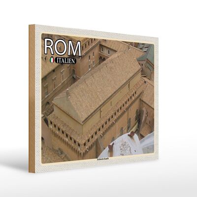 Holzschild Reise Rom Italien Sixtinische Kapelle 40x30cm