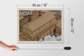 Panneau en bois voyage Rome Italie Chapelle Sixtine 40x30cm 4