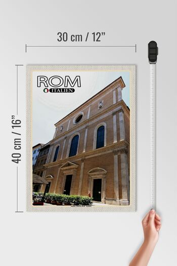 Panneau en bois voyage Rome Italie Santa Maria Dell Anima 30x40cm 4
