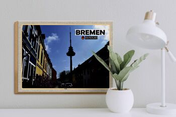 Panneau en bois villes de Brême Allemagne Wallanlagen 40x30cm 3