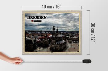 Panneau en bois villes Dresde Allemagne vieille ville 40x30cm 4
