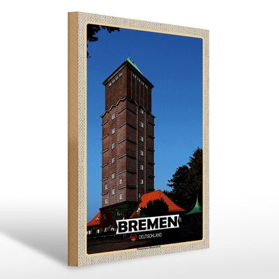 Holzschild Städte Bremen Deutschland Walle Stadt 40x30cm