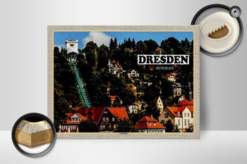 Panneau en bois villes Dresde Allemagne Loschwitz 40x30cm 2