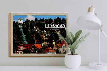 Panneau en bois villes Dresde Allemagne Loschwitz 40x30cm 3