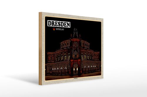 Holzschild Städte Dresden Sächsische Schweiz 40x30cm