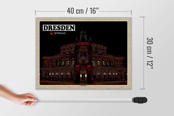 Panneau en bois villes Dresde Suisse saxonne 40x30cm 4