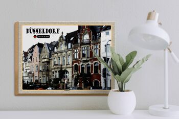 Panneau en bois villes Düsseldorf Pempelfort Allemagne 40x30cm 3