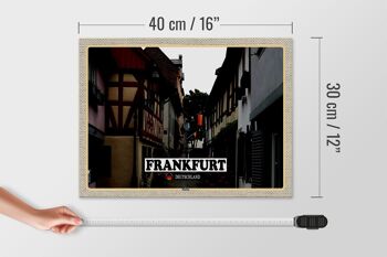 Panneau en bois villes Francfort Allemagne Höchst 40x30cm 4