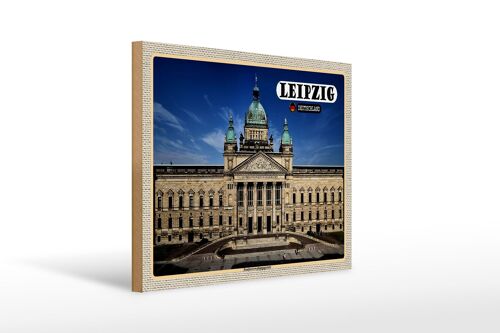 Holzschild Städte Leipzig Bundesverwaltungsgericht 40x30cm