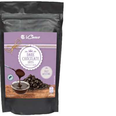 GOTAS DE COLATE OSCURO 75% 500g