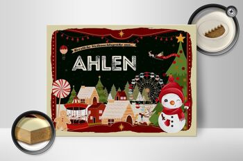 Panneau en bois Salutations de Noël d'AHLEN cadeau 40x30cm 2