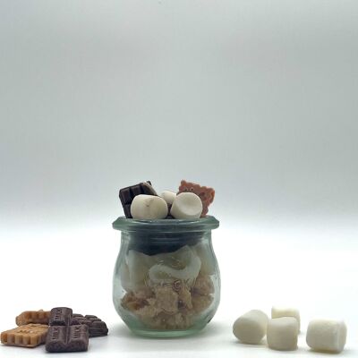 Vela de postre "Chocolate Crunch" aroma de chocolate - vela perfumada en vaso - cera de soja