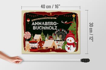 Panneau en bois Salutations de Noël d'ANNABERG-BUCHHOLZ cadeau 40x30cm 4