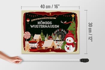 Panneau en bois Vœux de Noël KÖNIGSBRUNN BEI AUGSBURG 40x30cm 4