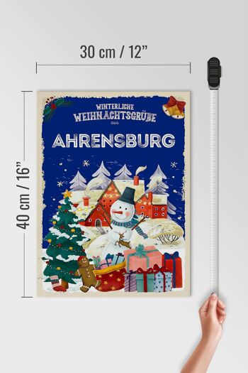 Panneau en bois Salutations de Noël d'AHRENSBURG cadeau 30x40cm 4
