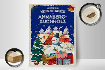 Panneau en bois Salutations de Noël d'ANNABERG-BUCHHOLZ cadeau 30x40cm 2