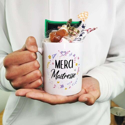 Mug bonbons des années 60 "Merci Maîtresse"