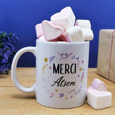 „Danke, Atsem“-Becher und seine Herz-Marshmallows x10