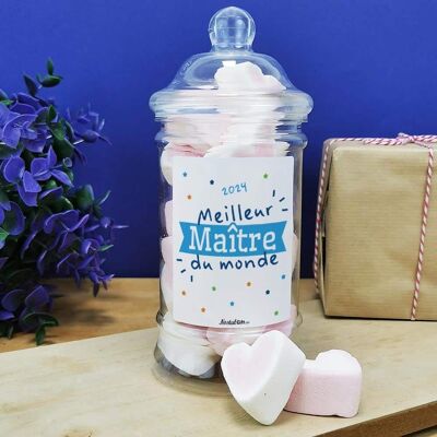 Marshmallow hearts candy box x15 "Best master in the world"