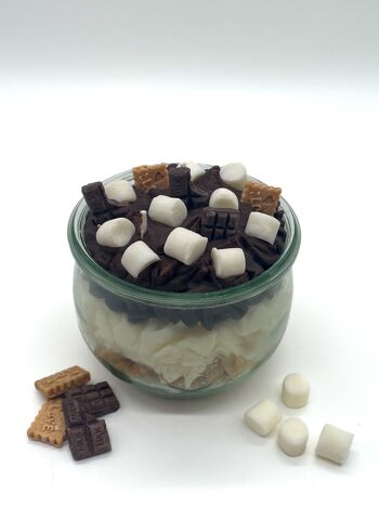 Bougie dessert "Chocolate Crunch" senteur chocolat - bougie parfumée dans un verre - cire de soja 4