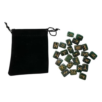 Conjunto de runas con bolsa, rectangular