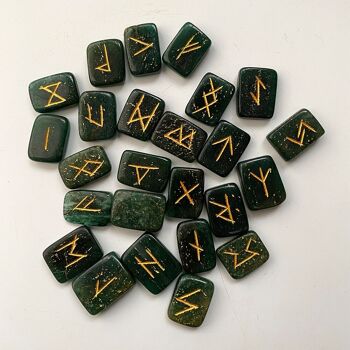 Ensemble de runes avec pochette, rectangulaire 4